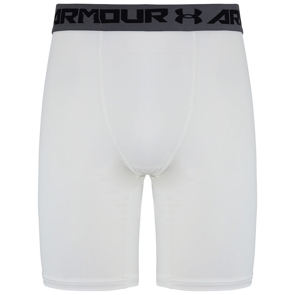 Under Armour Logo Mens White Baselayer Shorts