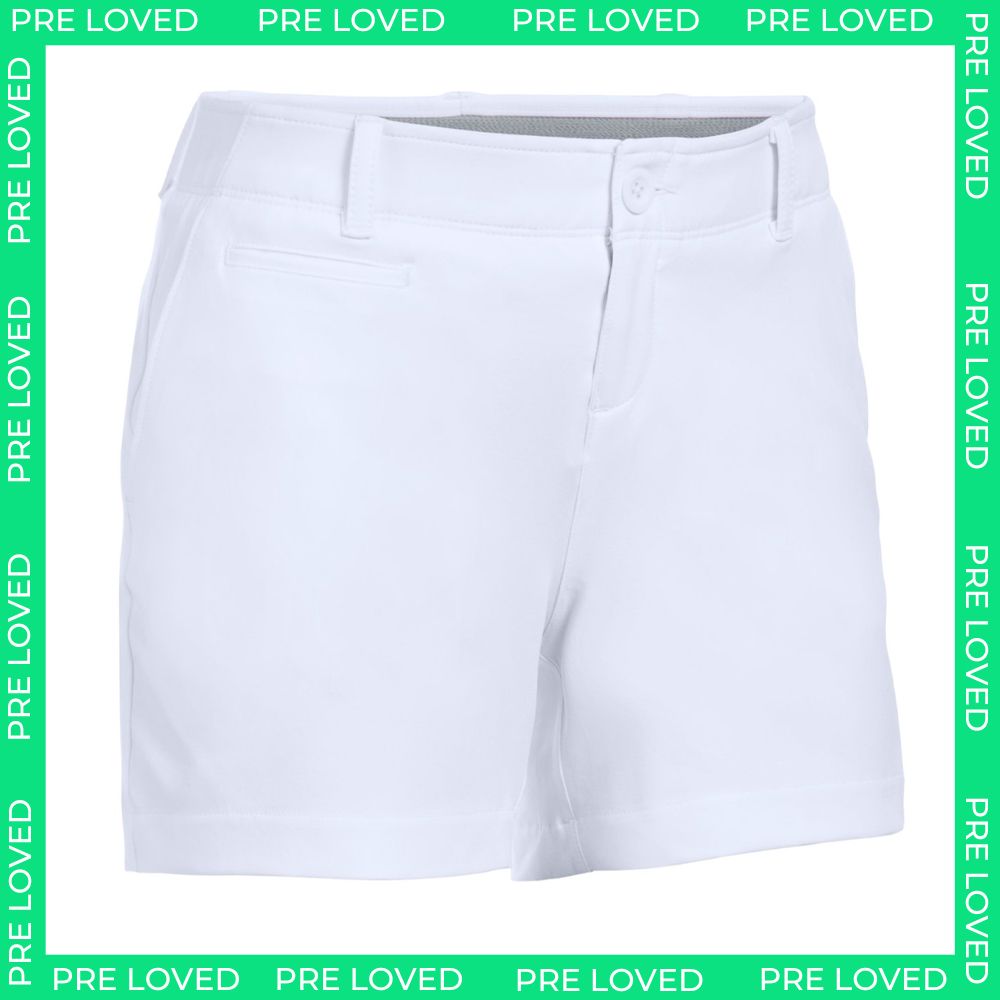 Under Armour Links 4" Womens White Golf Shorts - dirty marks