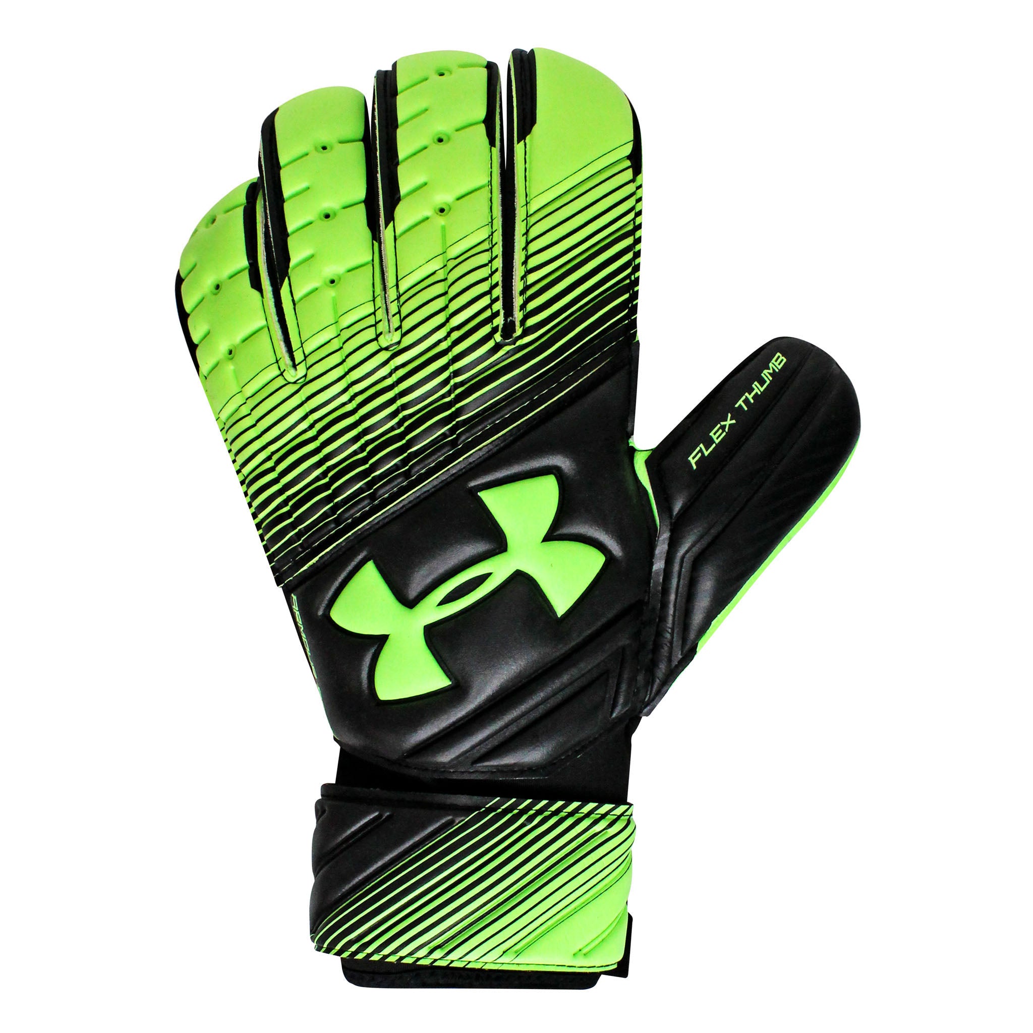 Under Armour Magnetico Mens Black/Green Goalkeeper Gloves