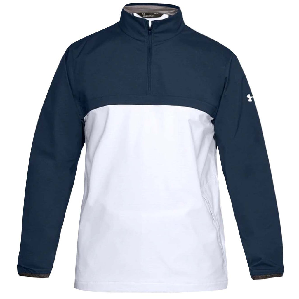 Under Armour Long Sleeve 3/4  Mens Navy/White Track Jacket