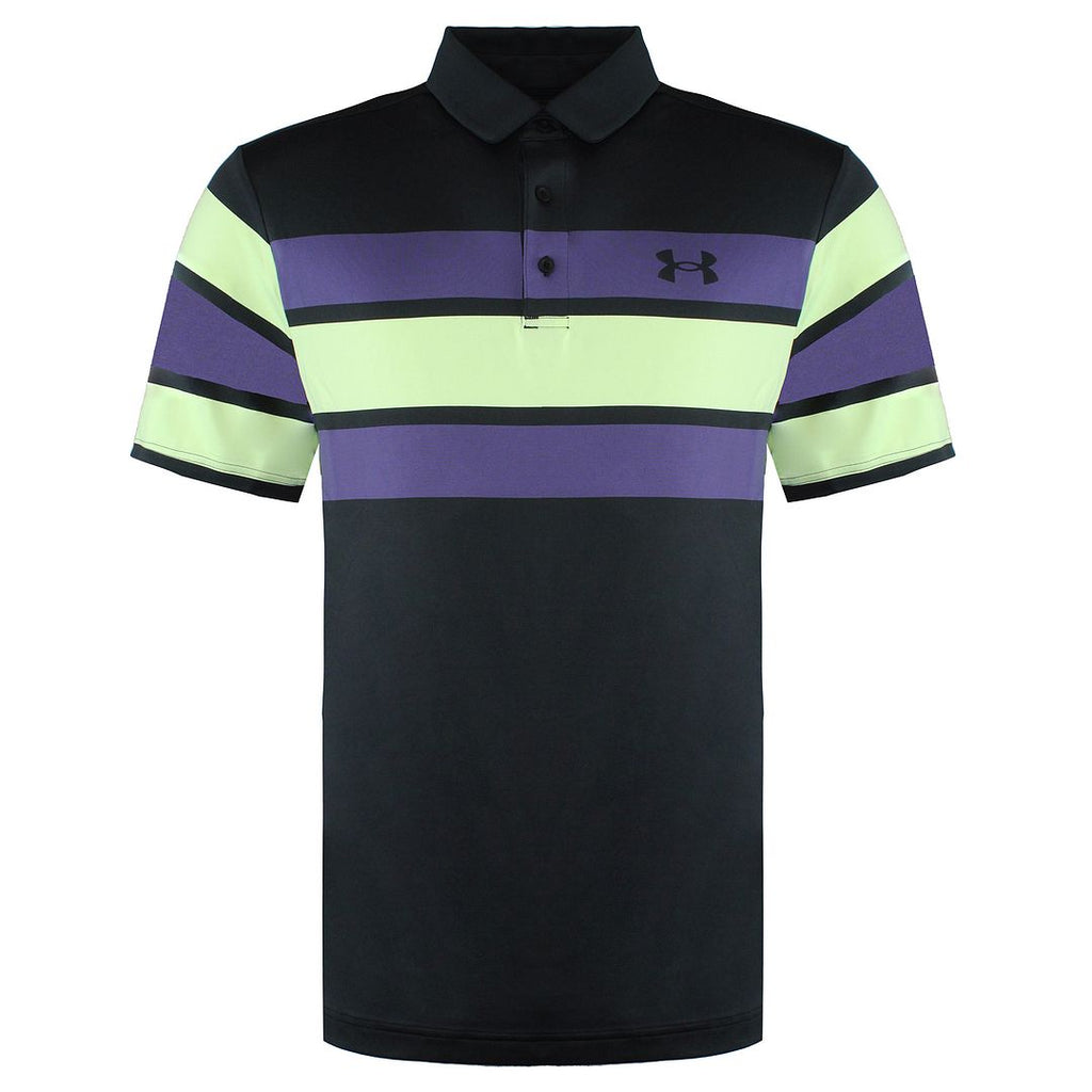 Under Armour Mens Black/Purple Play Off Polo Shirt