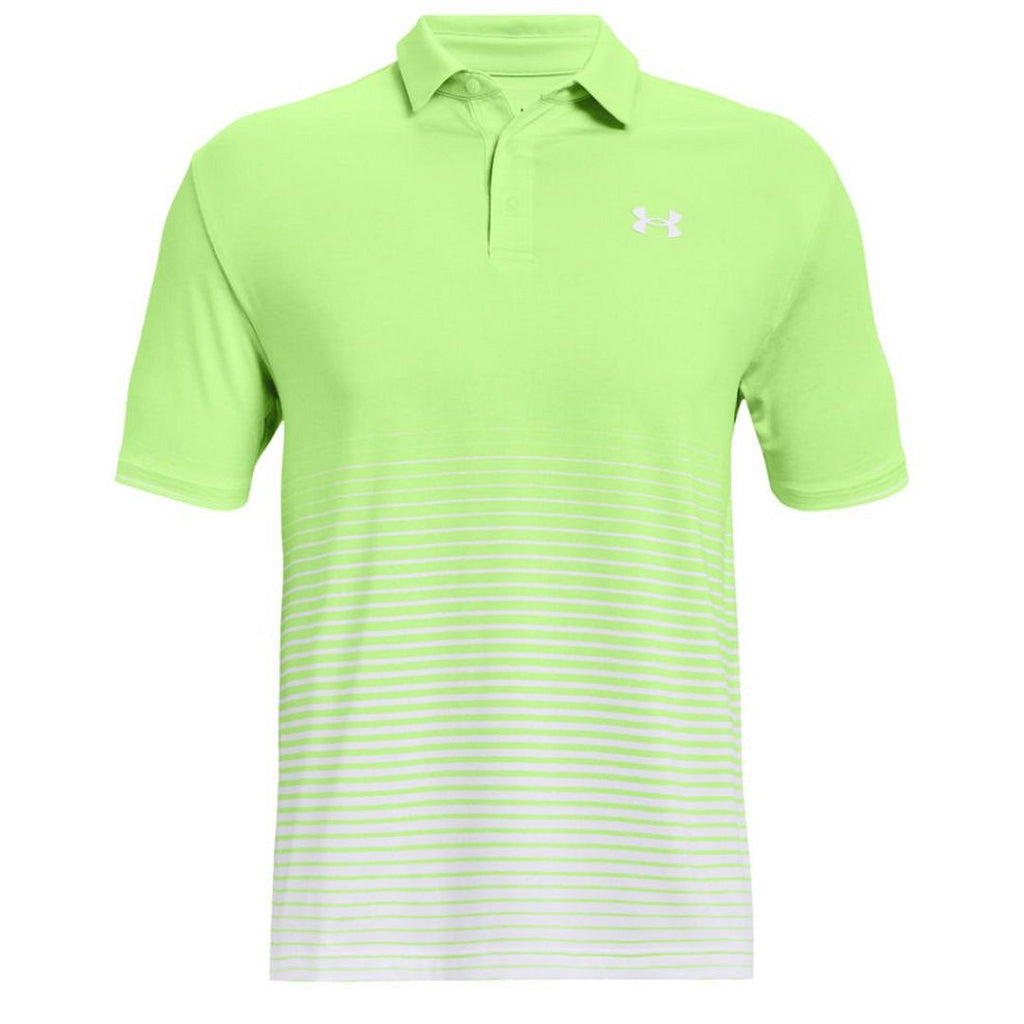 Under Armour Playoff 2.0 Mens Lime/White Polo Shirt