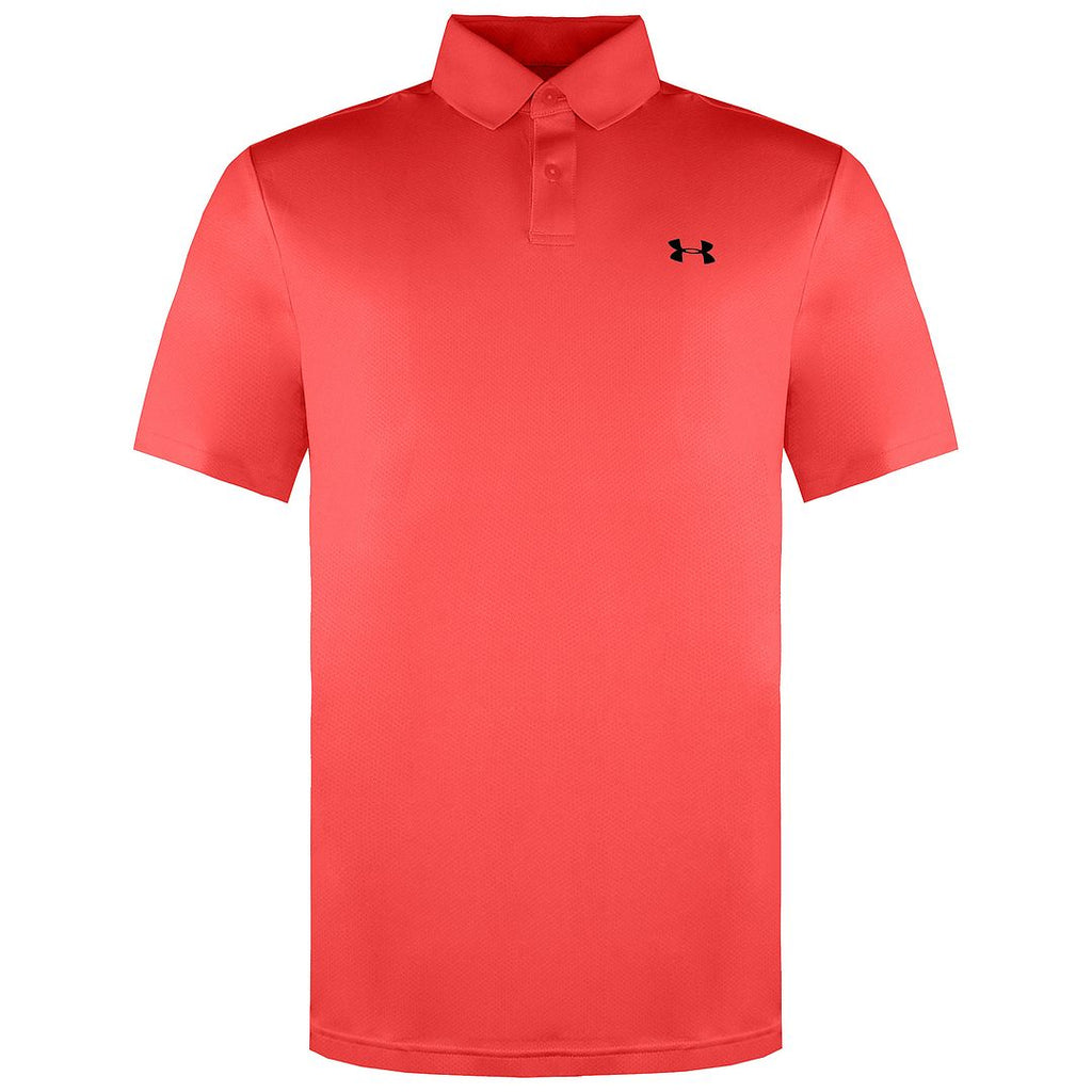 Under Armour Performance 2.0 Mens Red Golf Polo Shirt