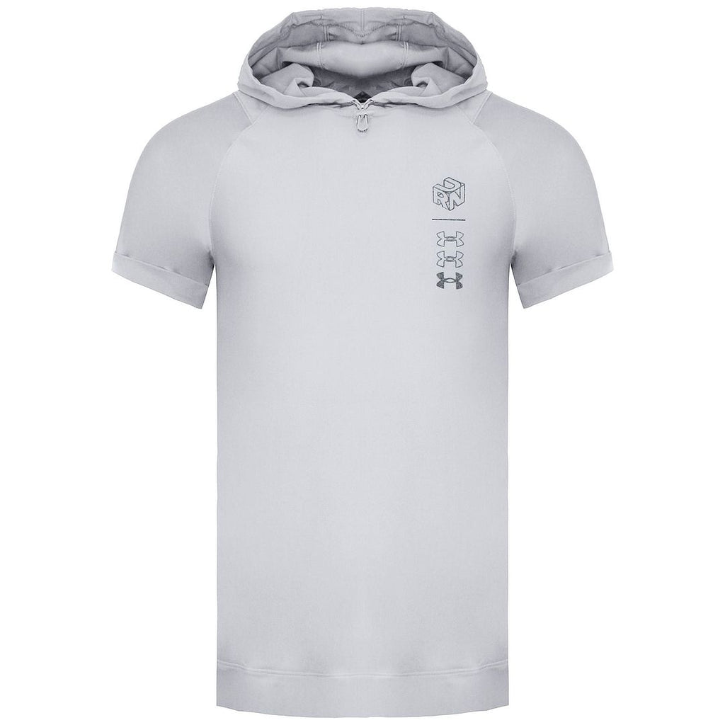 Under Armour Run Anywhere Mens Off White Hooded T-Shirt