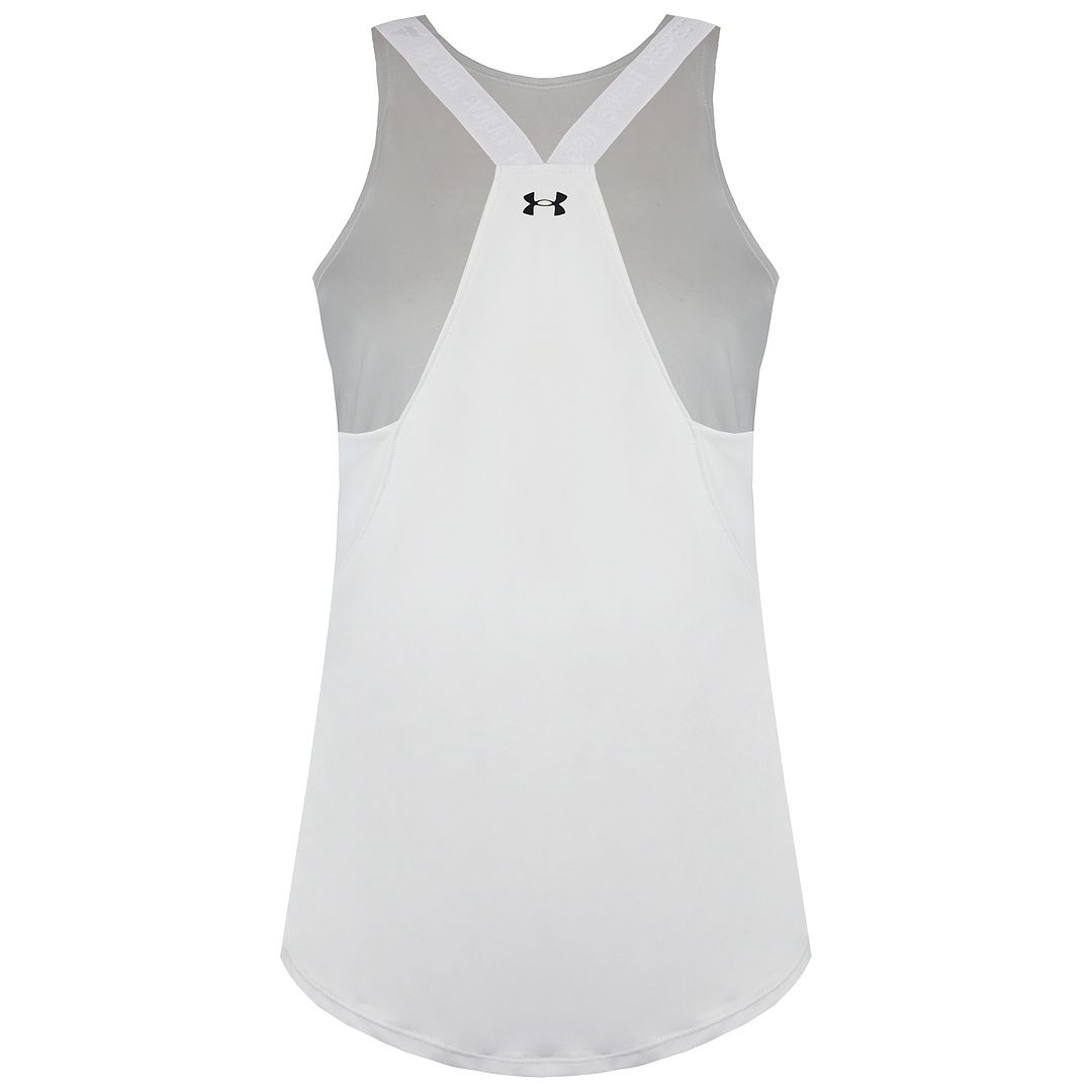 Under Armour Project Rock HeatGear Womens White Tank Top