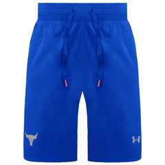 Under Armour Project Rock Mens Blue Snap Shorts