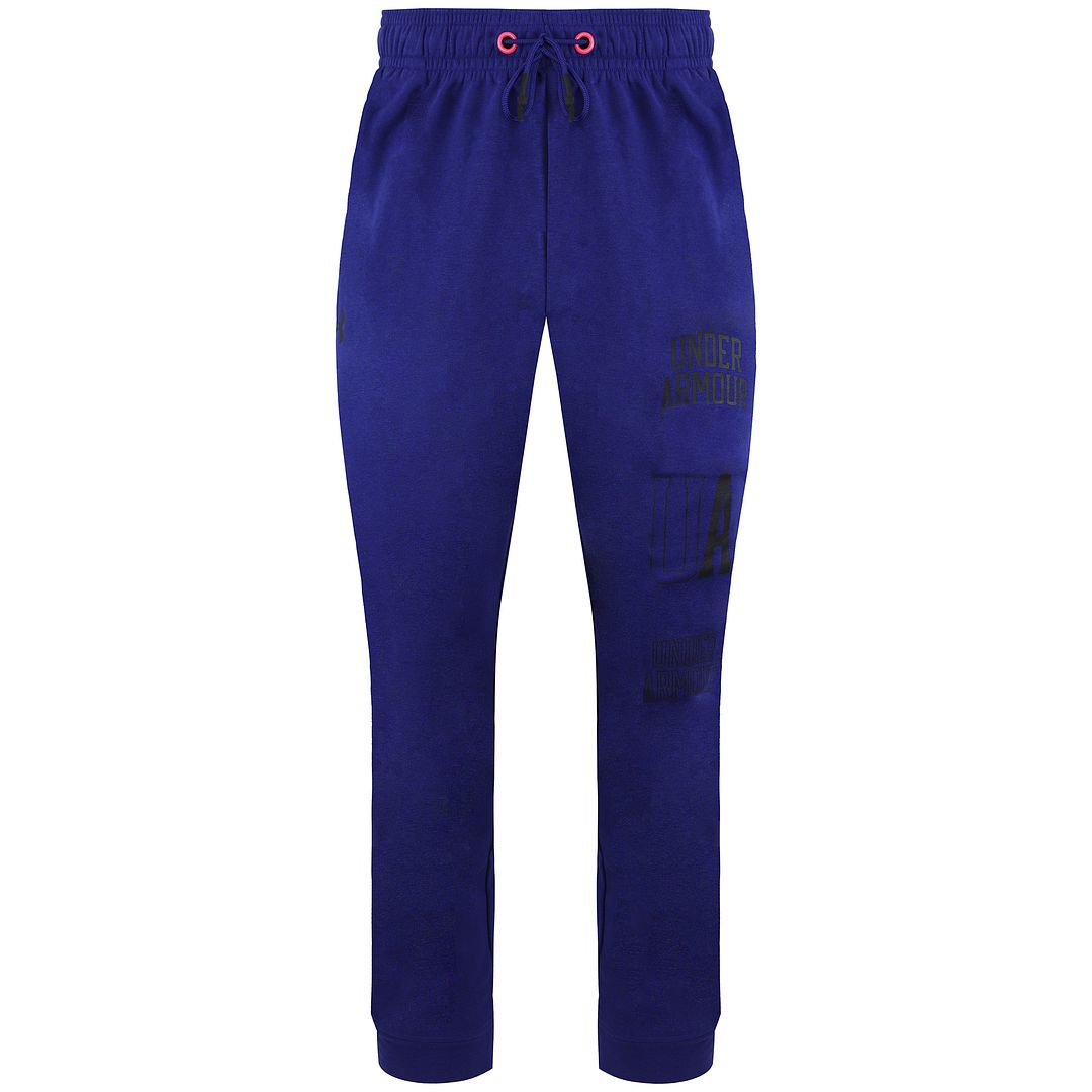 Under Armour Rival Terry Mens Blue Track Pants