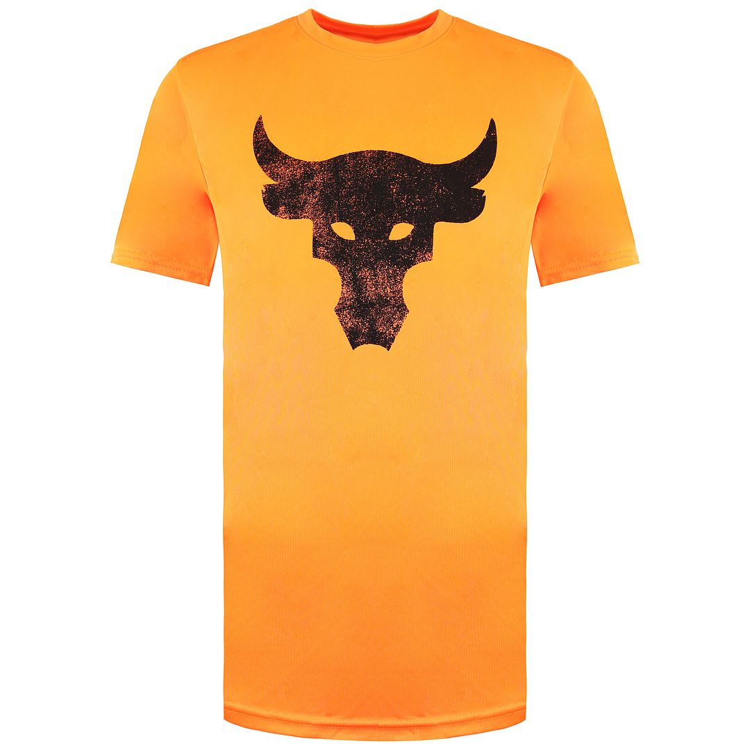 Under Armour Project Rock Kids Orange Brahma T-Shirt