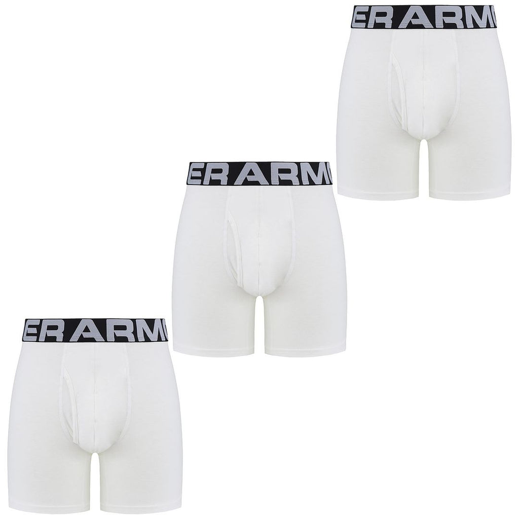 Under Armour 3-Pack Mens White Charged Cotton Boxerjock