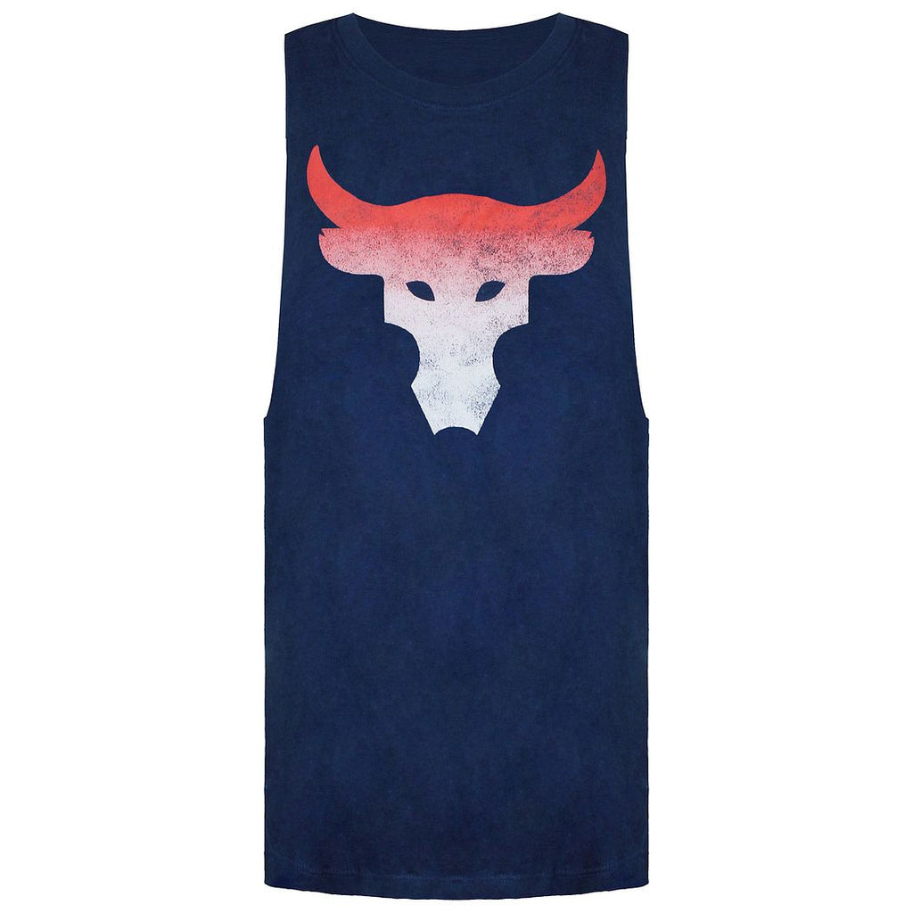 Under Armour Project Rock Bull Womens Navy Blue Tank Top