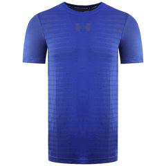 Under Armour Seamless Wordmark Mens Blue T-Shirt