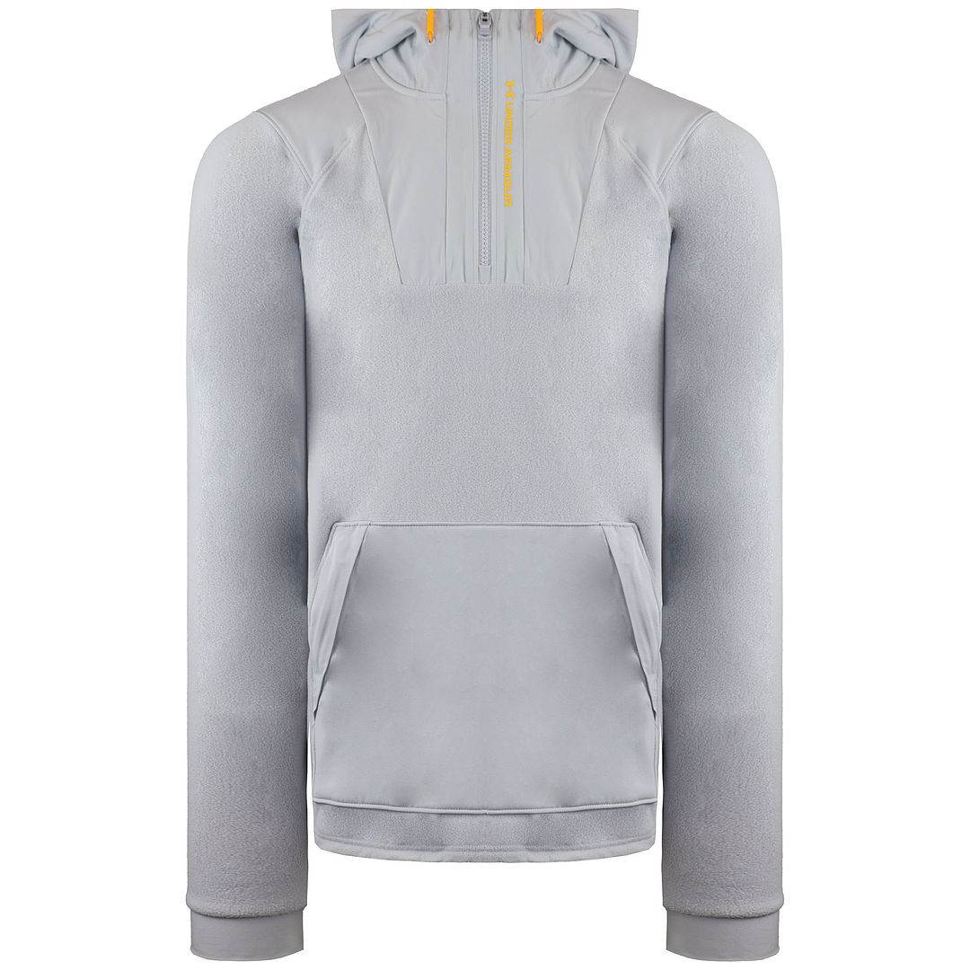 Under Armour Rush Mens Light Grey Fleece Hoodie