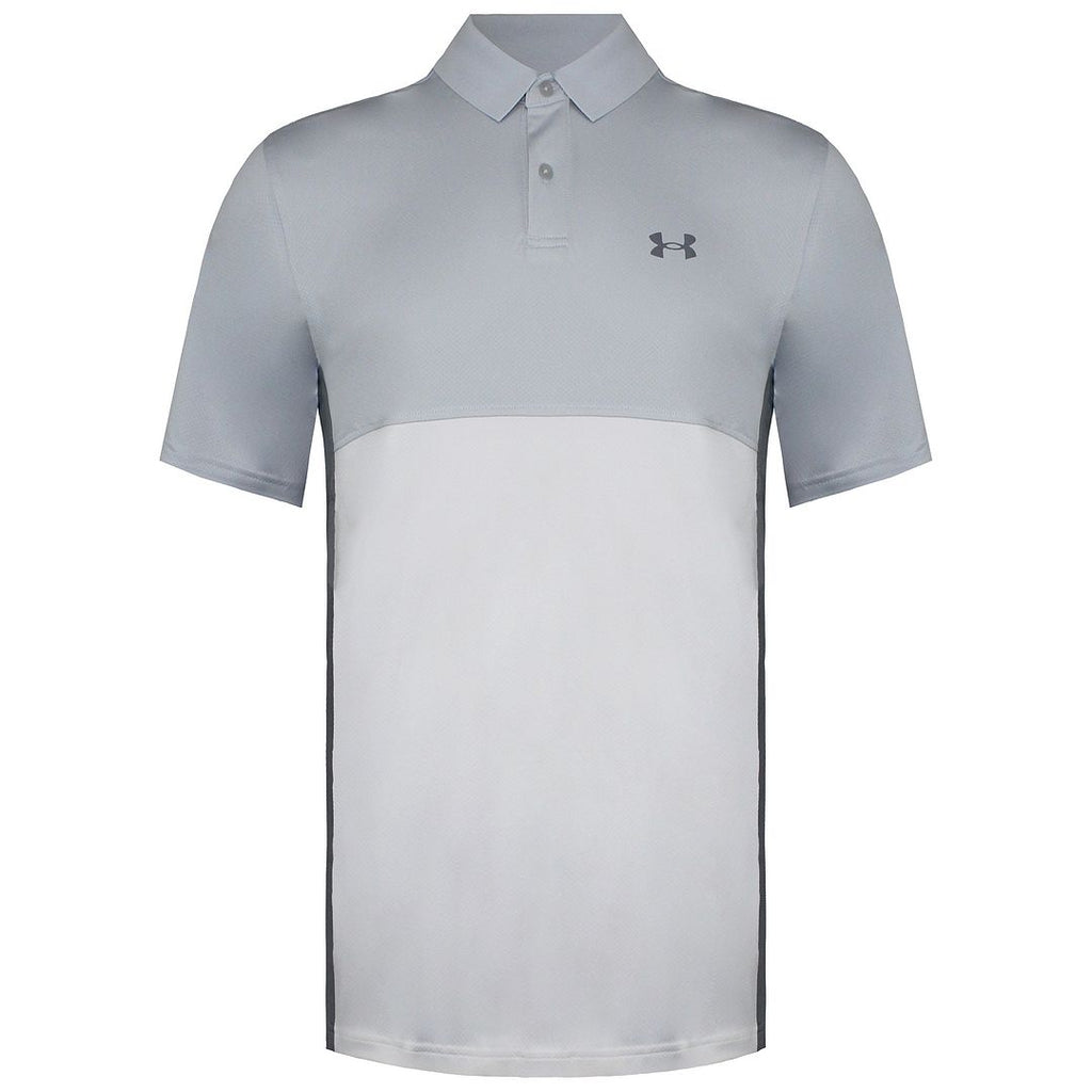 Under Armour Performance Blocked Mens White/Grey Polo Shirt