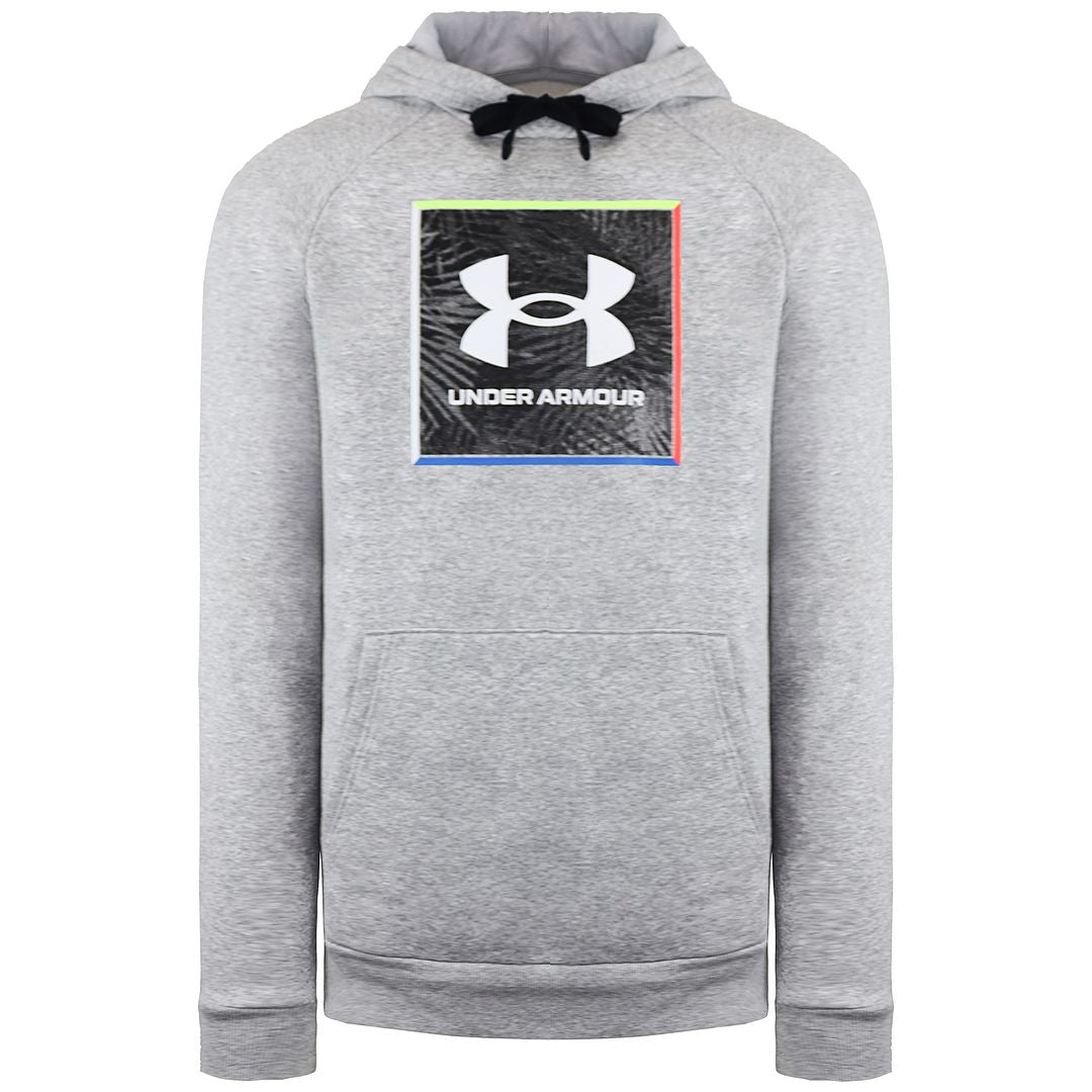 Under Armour Rival Fleece Mens Grey Hoodie