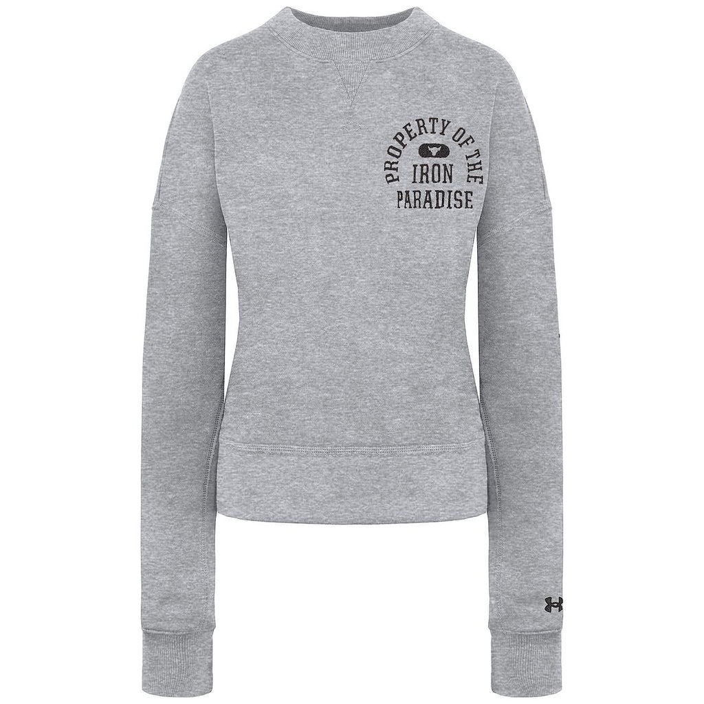 Under Armour Project Rock Womens Grey Fleece Sweater