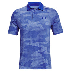 Under Armour Playoff 2.0 Mens Camo Blue Polo Shirt