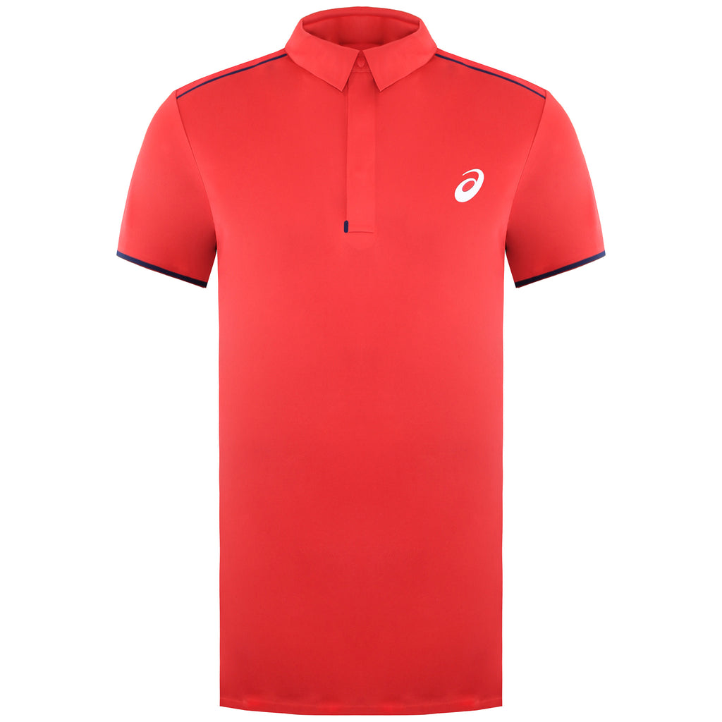 Asics Gel-Cool Mens Red Performance Polo Shirt