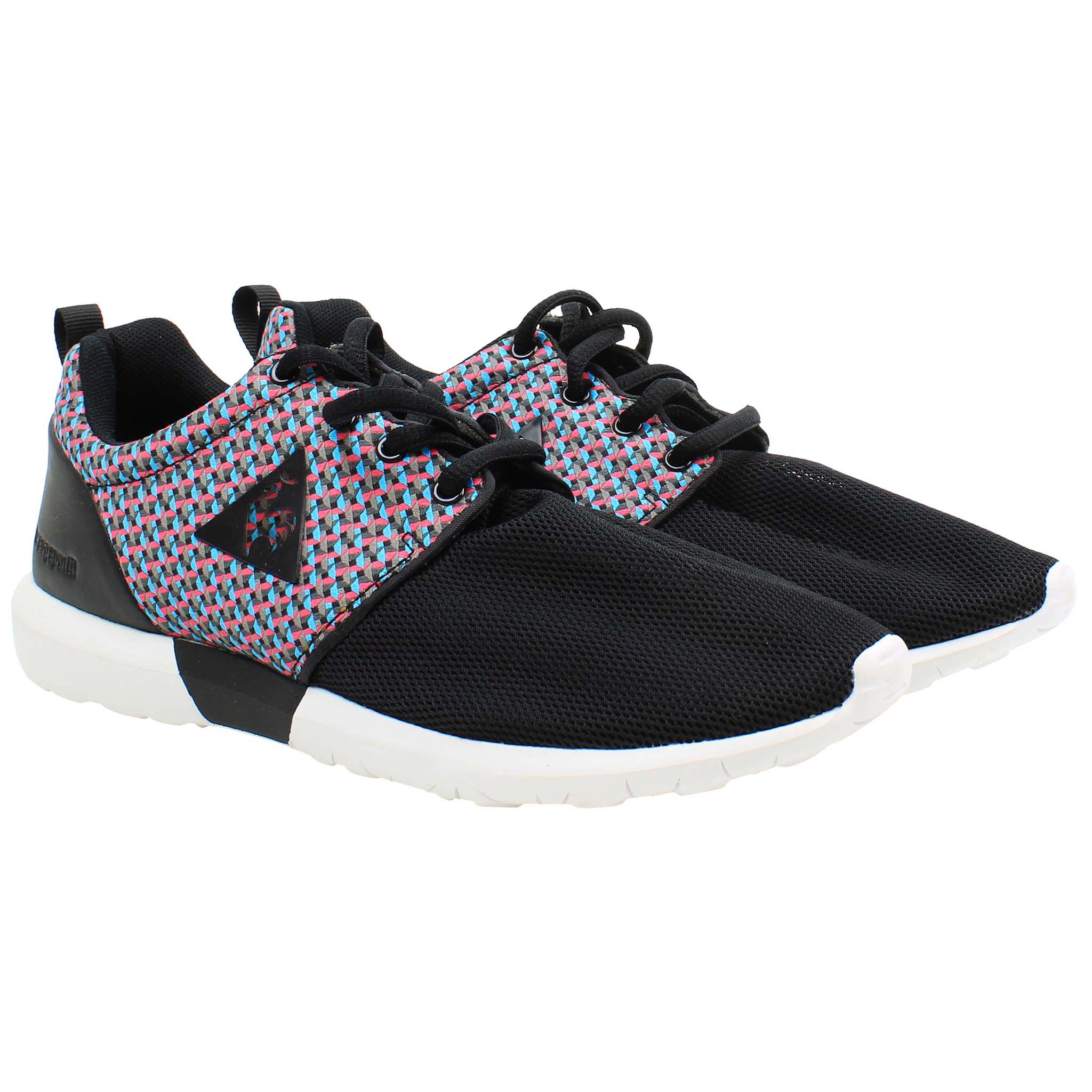 Le Coq Sportif Dynacomf GEO Jacquard Mens Black Trainers