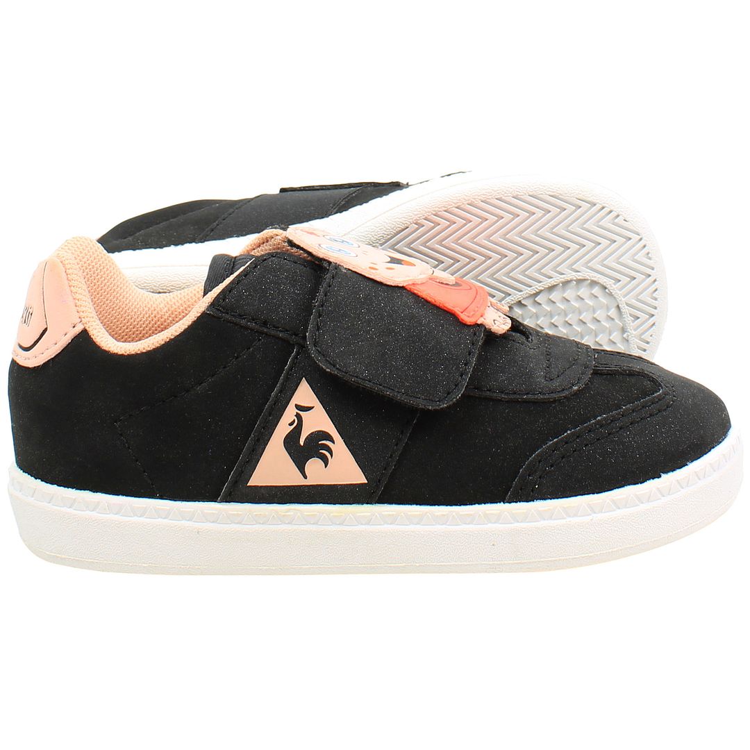 Le Coq Sportif Tacleone Animal Face Kids Black Trainers