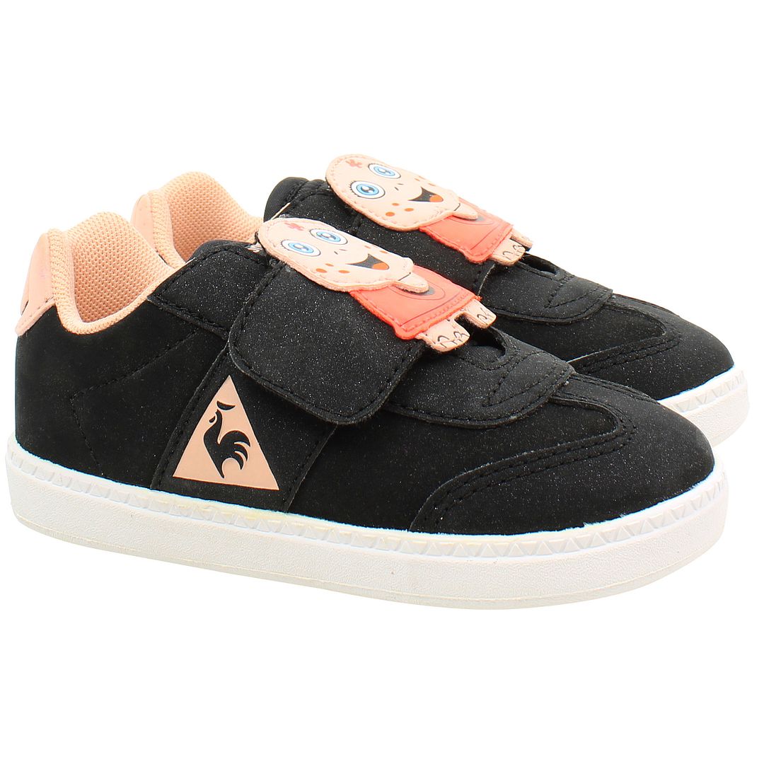 Le Coq Sportif Tacleone Animal Face Kids Black Trainers