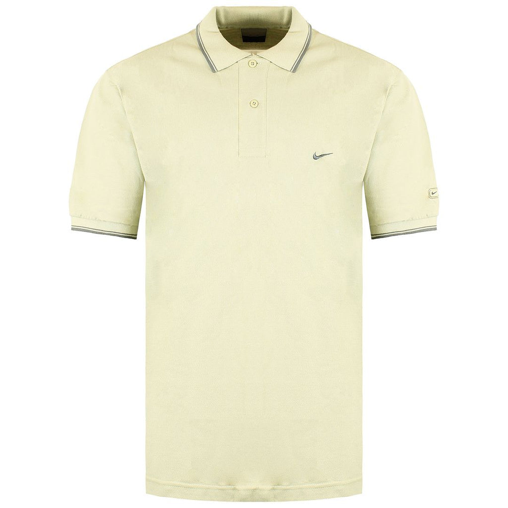 Nike Logo Mens Beige Polo Shirt