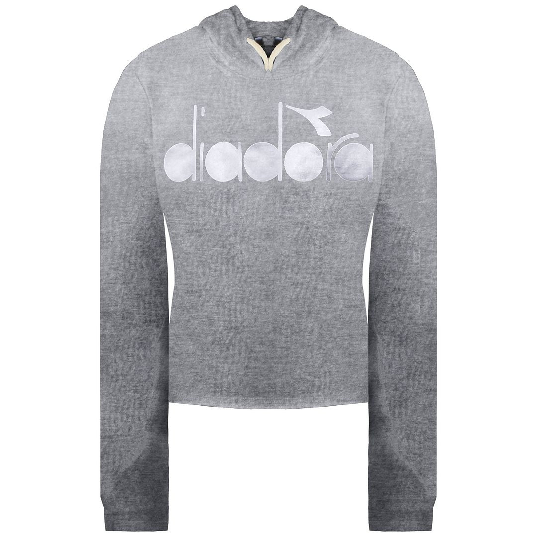 Diadora Cropped Womens Grey Hoodie