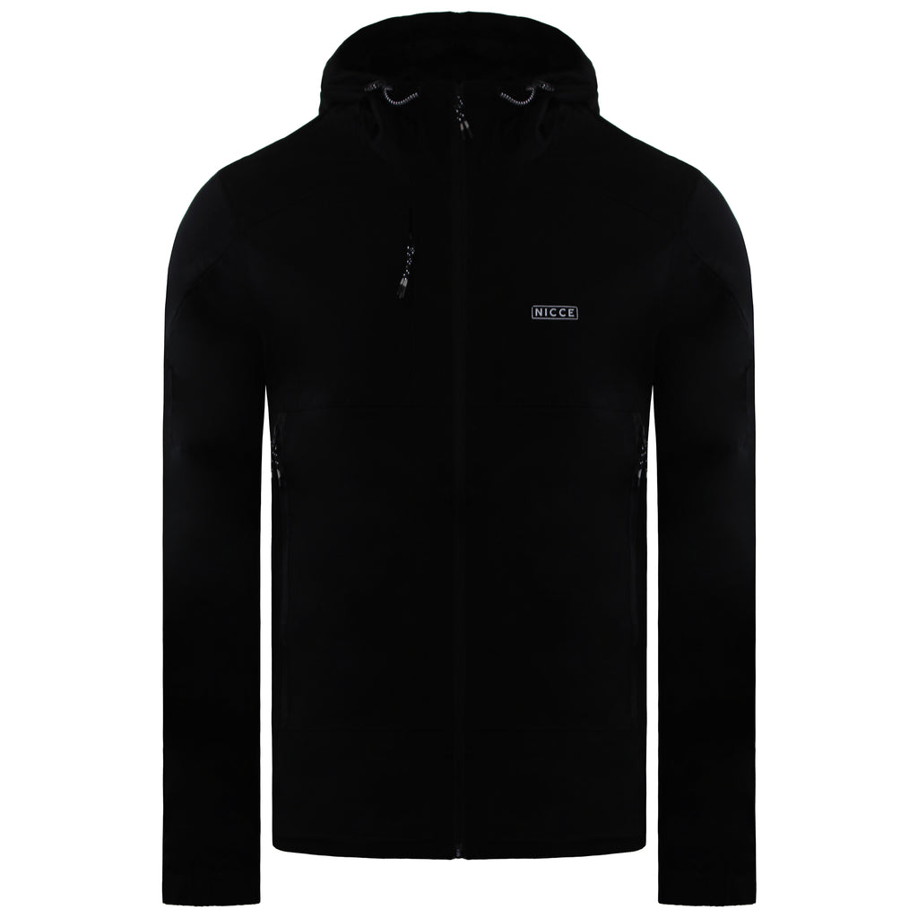 Nicce Shoreline Mens Black Windbreaker Jacket