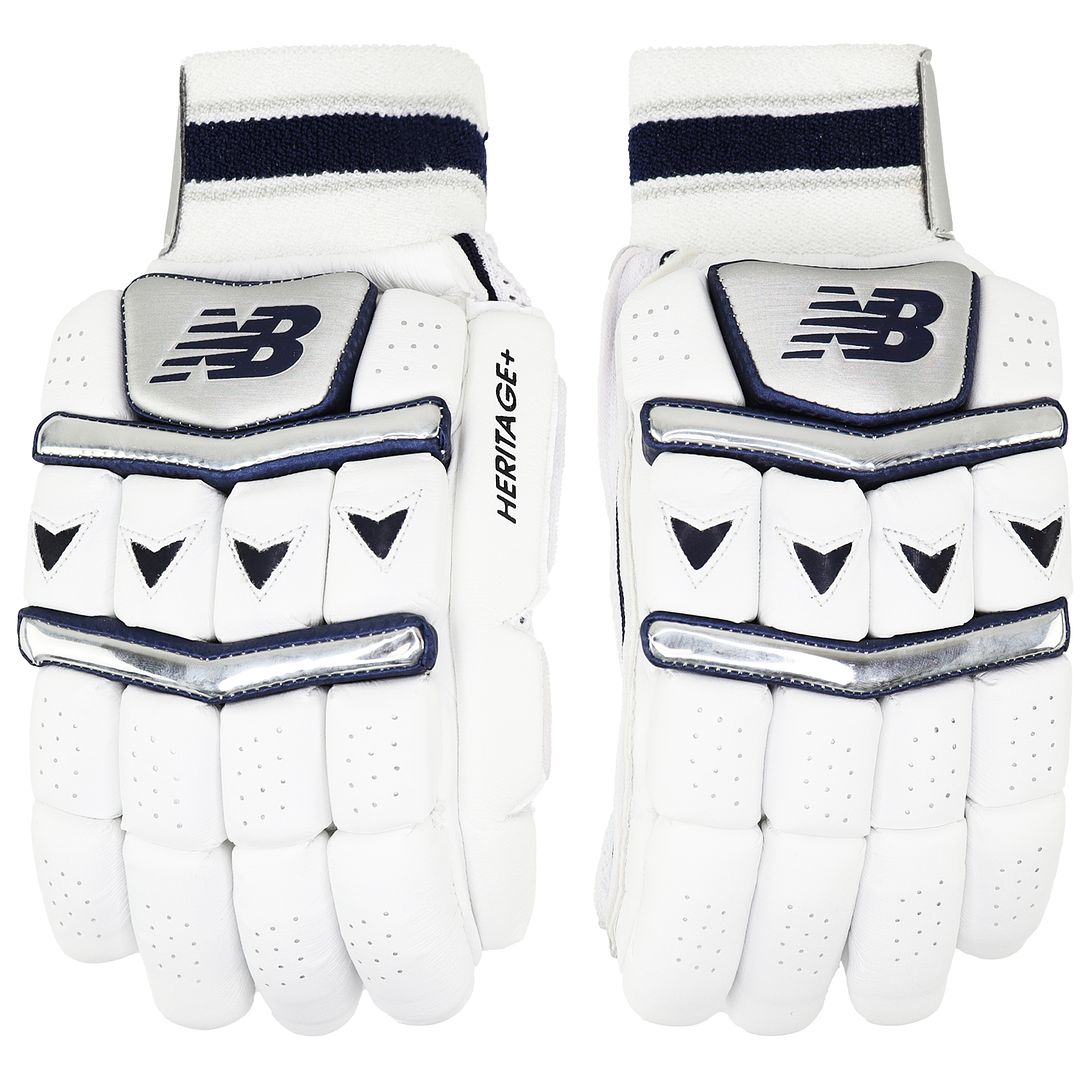 New Balance Heritage+ Adults Mens White Cricket Batting Gloves