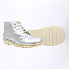 Kickers Throwback Ankle Womens Silver Boots NO BOX