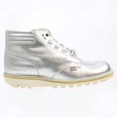 Kickers Throwback Ankle Womens Silver Boots NO BOX