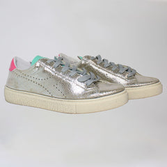 Diadora Montecarlo H Lame'Dirty Womens Silver Trainers NO BOX