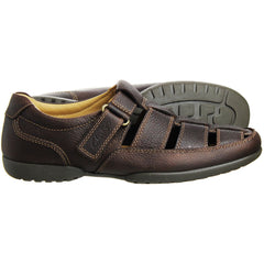 Clarks Recline Open Mens Brown Shoes