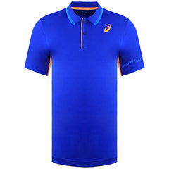 Asics Logo Mens Blue Padel Polo Shirt