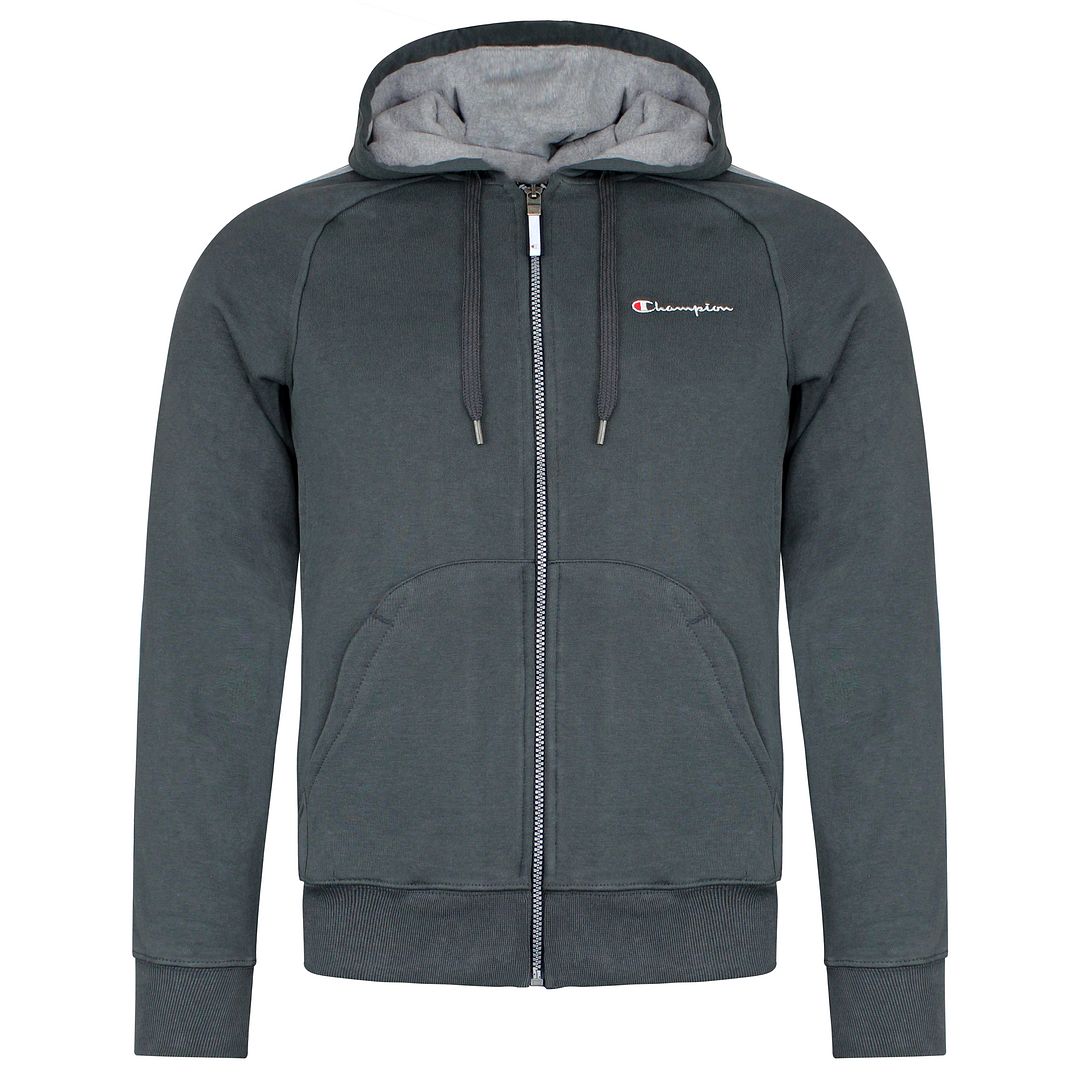 Champion Mens Grey Hooded Track Jacket