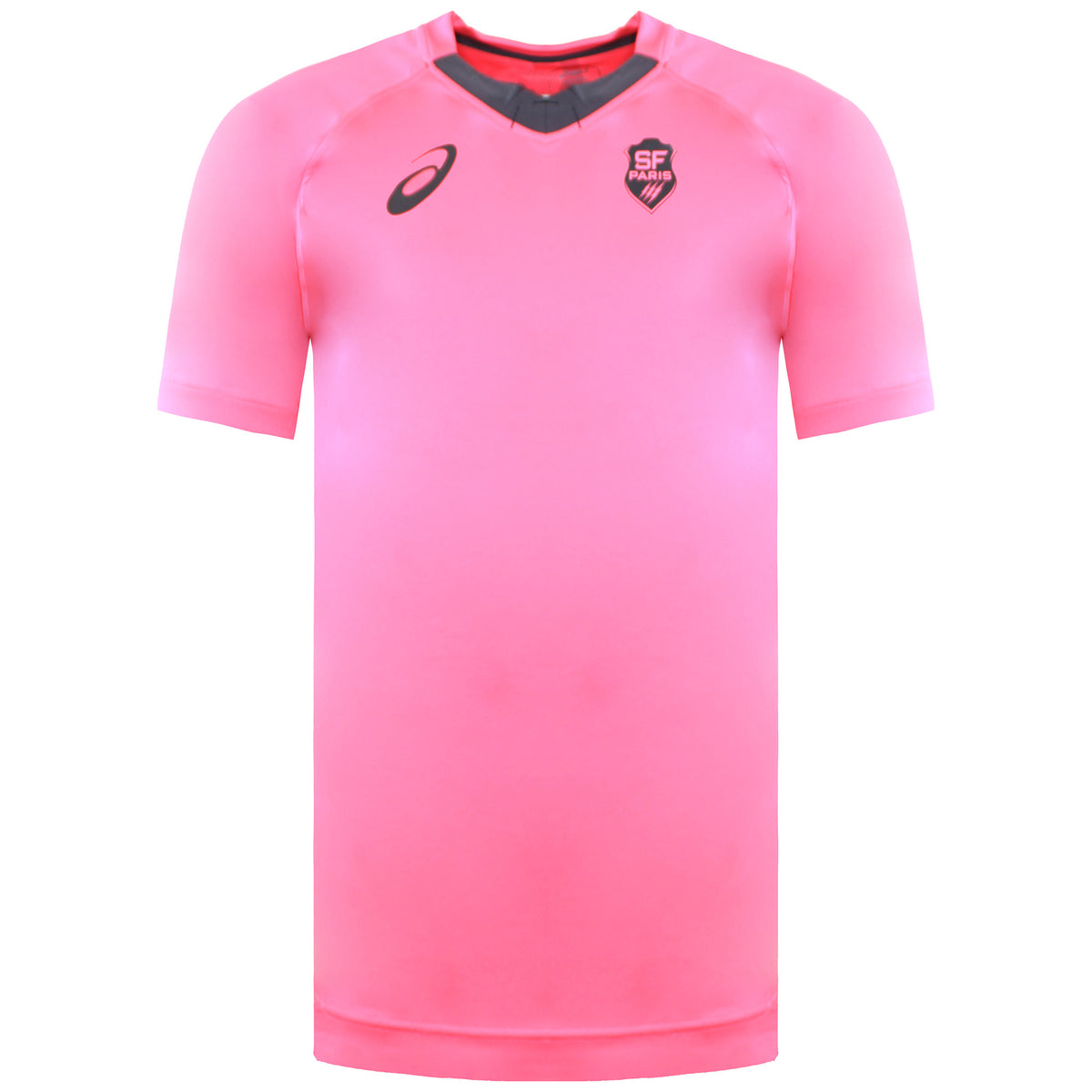 Asics SF Stade Francais Mens Pink Rugby Shirt