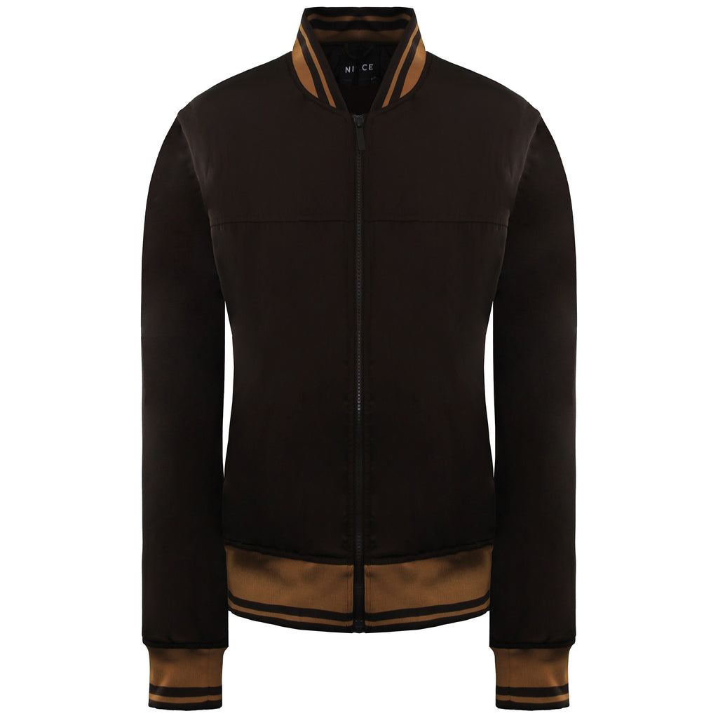 Nicce Able Womens Brown Bomber Jacket