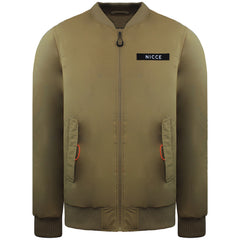 Nicce Meru Mens Light Brown Bomber Jacket