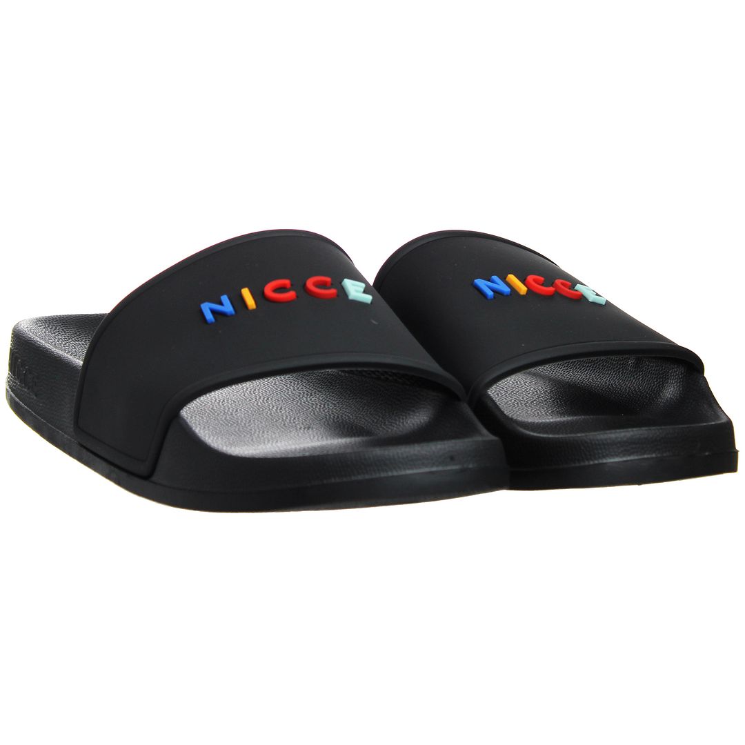 Nicce Dallas Mens Black Sliders