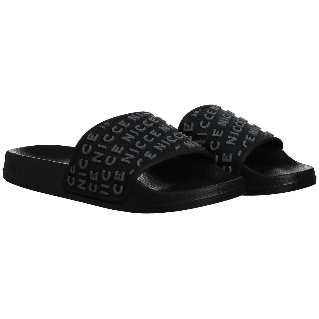 Nicce Nativo Mens Black Sliders