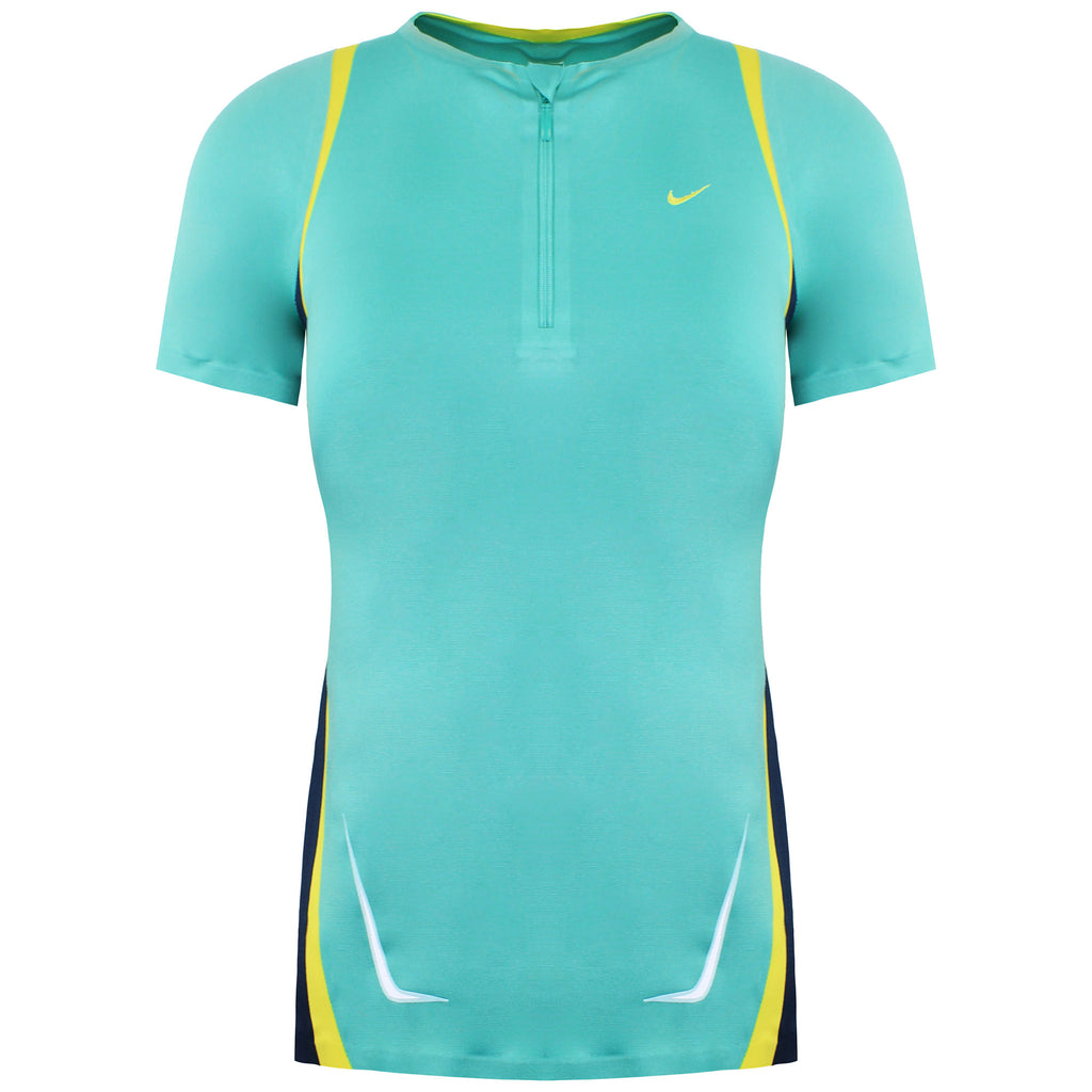 Nike Logo Womens Green Running Top