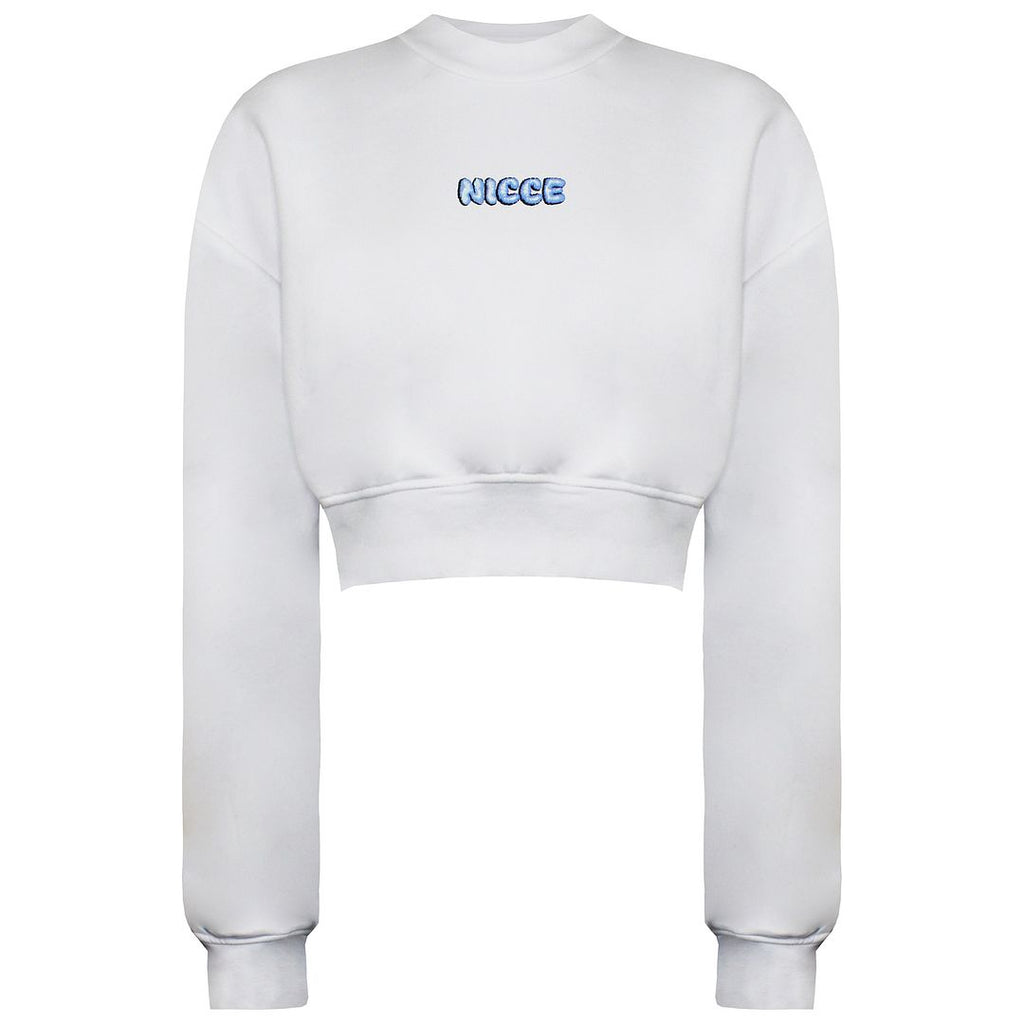 Nicce Anta Womens White Cropped Sweater