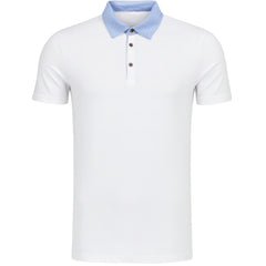Ted Baker Frend Woven Mens White Polo Shirt