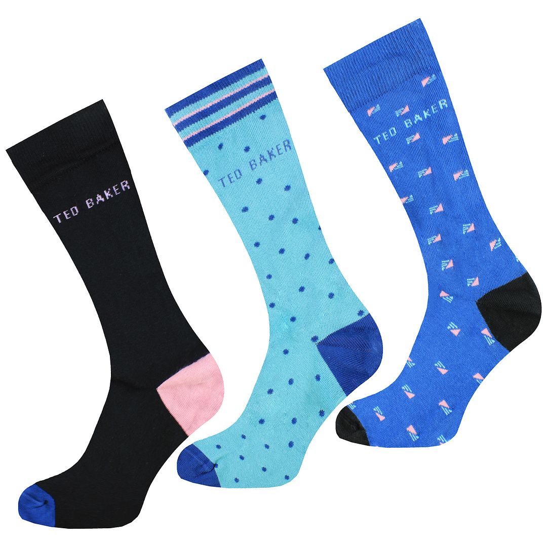 Ted Baker Twotk 3-Pack Mens Assorted Socks