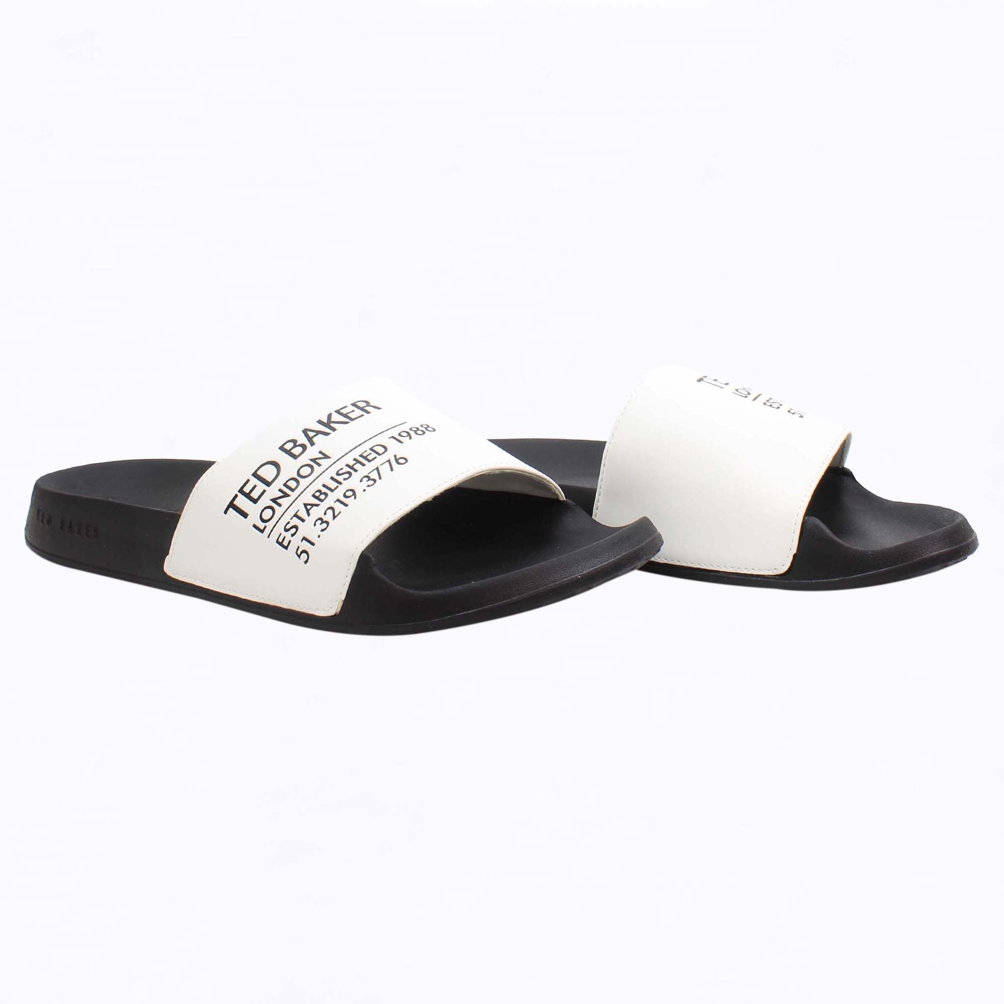 Ted Baker Aziell Mens White Sliders NO BOX