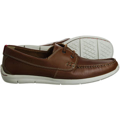 Clarks Karlock Step Mens Brown Boat Shoes