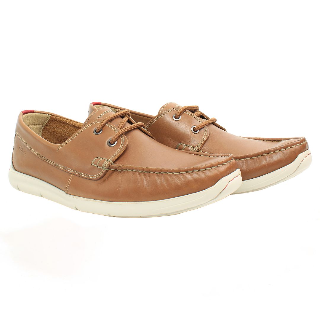 Clarks Karlock Step Mens Brown Boat Shoes NO BOX