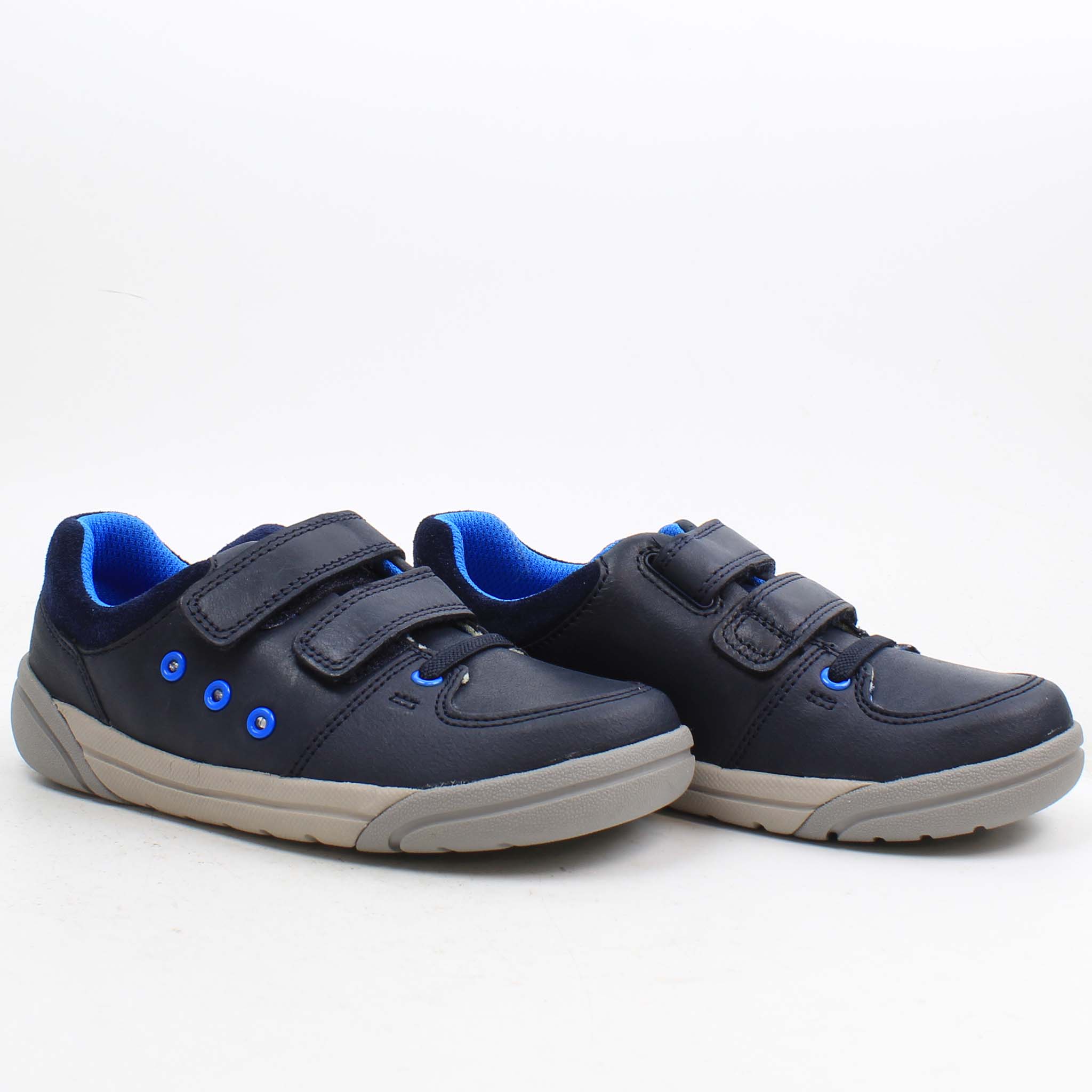 Clarks Tolby Buzz Kids Navy Trainers NO BOX