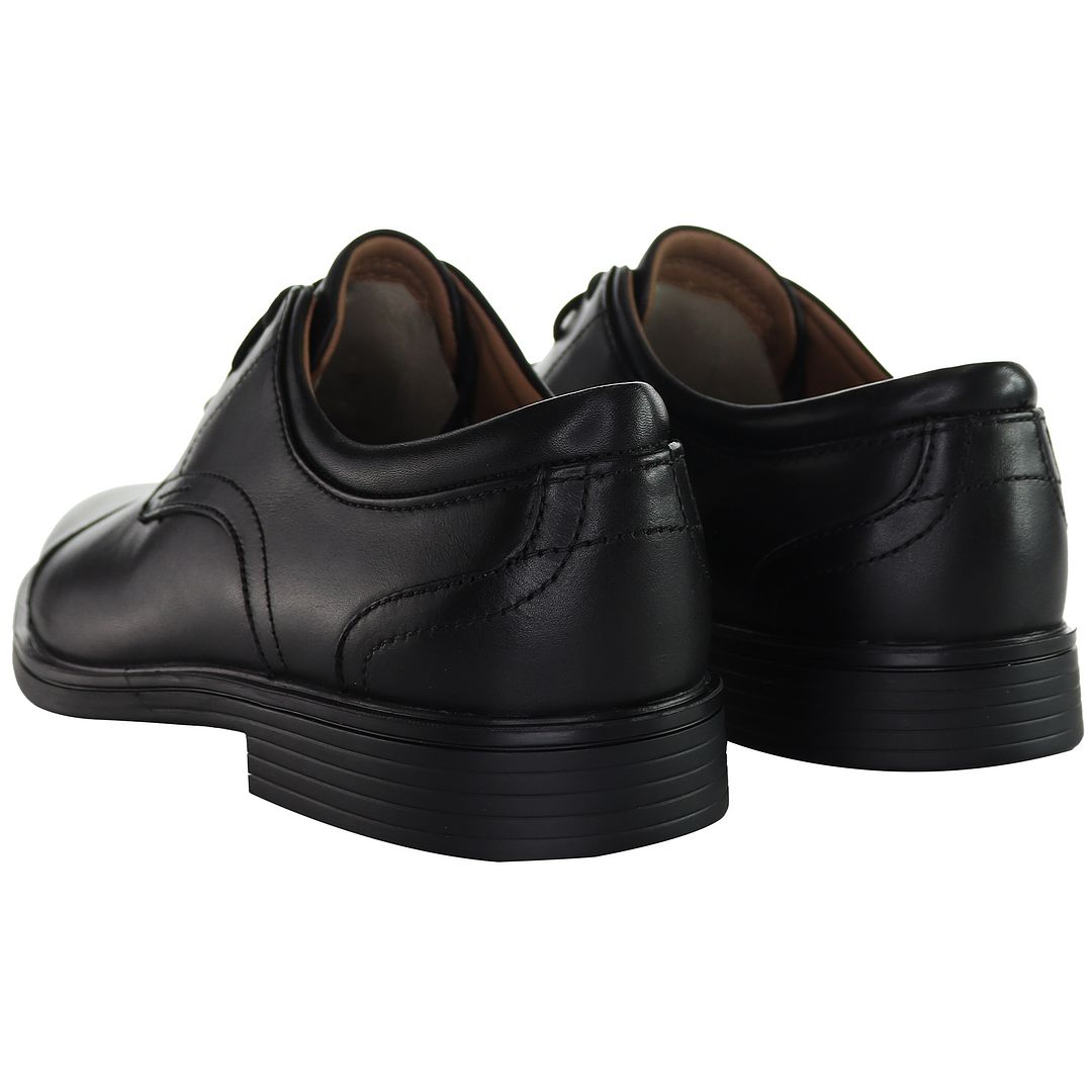 Clarks Un Aldric Cap Mens Black Shoes