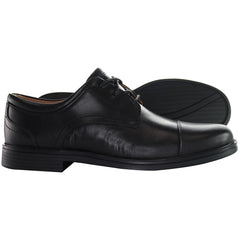 Clarks Un Aldric Cap Mens Black Shoes