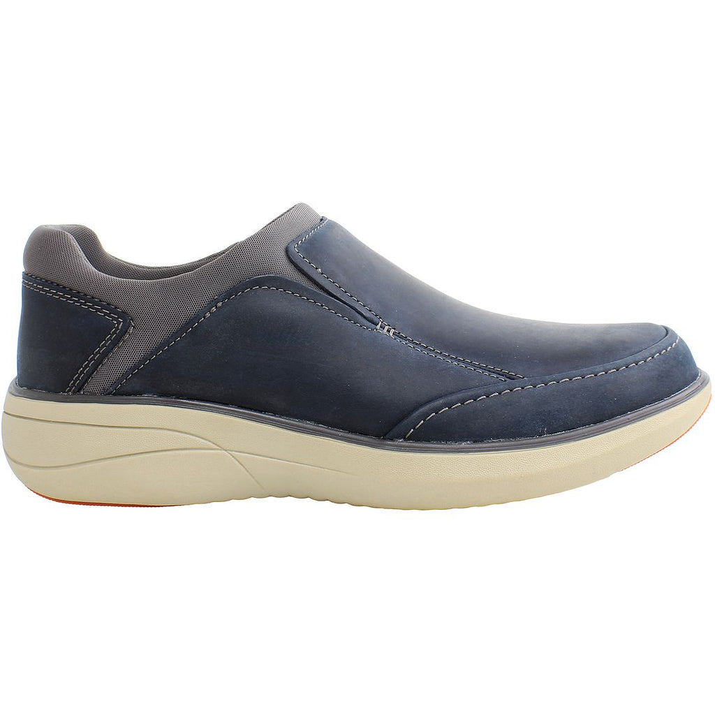 Clarks Un Rise Step Mens Blue Boat Shoes